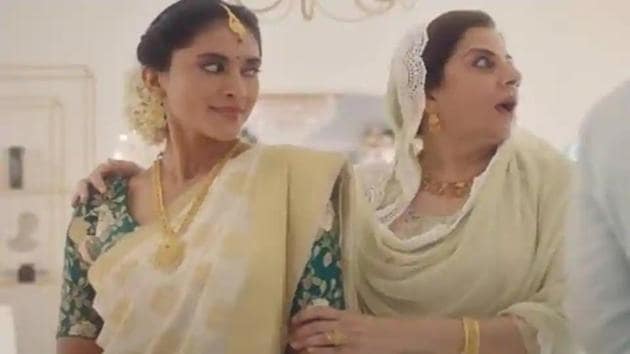 A still from the controversial Tanishq advertisement (Screengrab) A still from the controversial Tanishq advertisement (Screengrab)