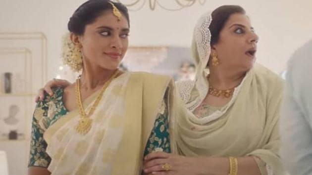 A still from the controversial Tanishq ad.(Screengrab)