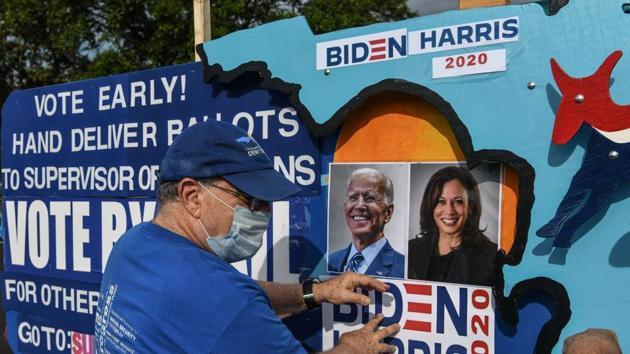 A supporter of Joe Biden and Kamala Harris in Florida. (AFP file) A supporter of Joe Biden and Kamala Harris in Florida. (AFP file)