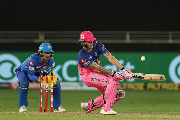 Dubai: Rajasthan Royals player Ben Strokes plays a shot during the Indian Premier League (IPL) cricket match against Delhi Capitals, at the Dubai International Cricket Stadium in Dubai, Wednesday, Oct. 14, 2020. (PTI Photo/Sportzpics for BCCI)(PTI14-10-2020_000235A) (PTI)