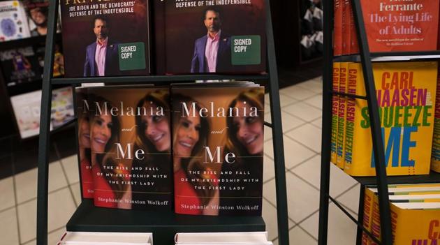 The book "Melania and Me: The Rise and Fall of My Friendship with the First Lady" by Stephanie Winston Wolkoff is viewed on display at Barnes & Noble bookstore on 5th Avenue in New York.(AFP)