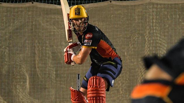 IPL 2020: AB de Villiers has a hit out in the nets. (RCB/Twitter) IPL 2020: AB de Villiers has a hit out in the nets. (RCB/Twitter)