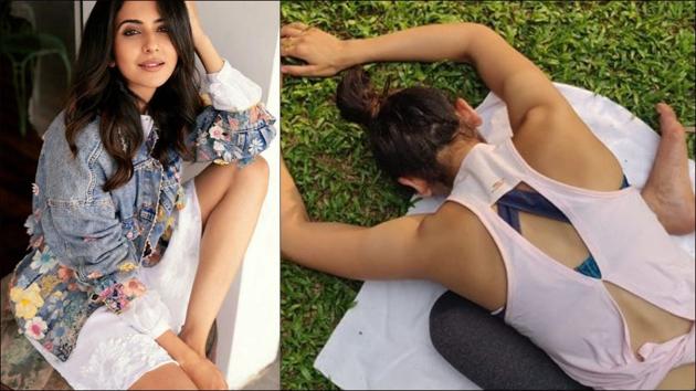 Rakul Preet Singh looks too flexible to be real as she performs Kapotasana(Instagram/rakulpreet) Rakul Preet Singh looks too flexible to be real as she performs Kapotasana(Instagram/rakulpreet)