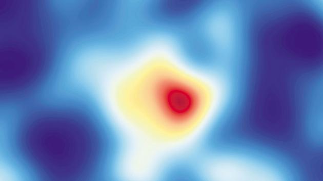 The stacked 21 cm signal detected by upgraded GMRT, arising from atomic hydrogen gas in galaxies 22 bn light years away. (HT PHOTO) The stacked 21 cm signal detected by upgraded GMRT, arising from atomic hydrogen gas in galaxies 22 bn light years away. (HT PHOTO)