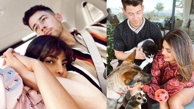 Priyanka Chopra with husband Nick Jonas live in Los Angeles with their three dogs. Priyanka Chopra with husband Nick Jonas live in Los Angeles with their three dogs.