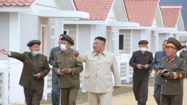 North Korea S Kim Jong Un Visits Sites For Rebuilding Towns Hit By Typhoons Floods Hindustan Times
