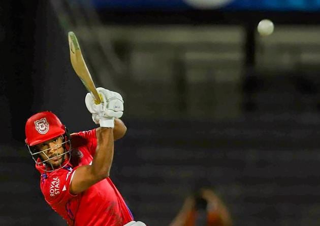 Sharjah: Kings XI Punjab batsman Mayank Agarwal plays a shot during the Indian Premier League (IPL) cricket match against Royal Challengers Bangalore, at Sharjah Cricket Stadium, in Sharjah, Thursday, Oct. 15, 2020. (PTI Photo/Sportzpics)(PTI15-10-2020_000244B) (PTI)