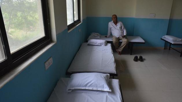 A man is pictured inside the first Post Covid-19 centre in Maharashtra set up by Thane Municipal Corporation at Lodha Luxoria in Majiwada, Thane on October 14. According to the health ministry, India’s Covid-19 caseload, the second-highest after that of the United States, stood at 7,239,389 on October 15. However, 6,301,927 or 87.05% of these are recovered cases, the highest number of recoveries globally. (Praful Gangurde / HT Photo)