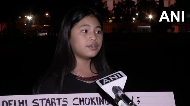 The image shows climate activist Licypriya Kangujam.(Twitter/@ANI) The image shows climate activist Licypriya Kangujam.(Twitter/@ANI)