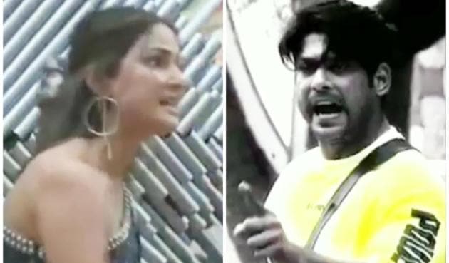 Sidharth Shukla and Hina Khan fight over a task in a new Bigg Boss 14 promo. Sidharth Shukla and Hina Khan fight over a task in a new Bigg Boss 14 promo.