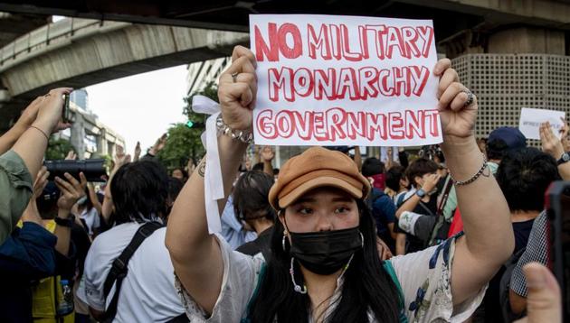Thai stocks were Asia’s worst performers this week, down 2.6%, as protests hit the capital Bangkok where tens of thousands of people defied a ban on demonstrations (AP) Thai stocks were Asia’s worst performers this week, down 2.6%, as protests hit the capital Bangkok where tens of thousands of people defied a ban on demonstrations (AP)