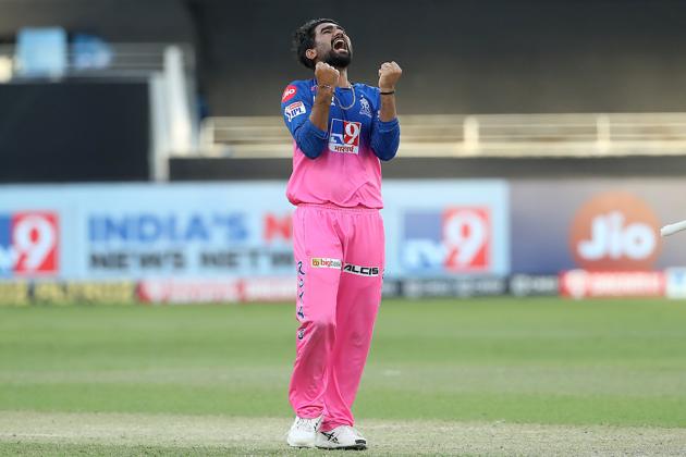 Rahul Tewatia celebrates.