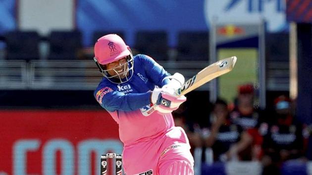 IPL 2020 RR vs RCB: Robin Uthappa pummels one on the leg side.(PTI Image) IPL 2020 RR vs RCB: Robin Uthappa pummels one on the leg side.(PTI Image)