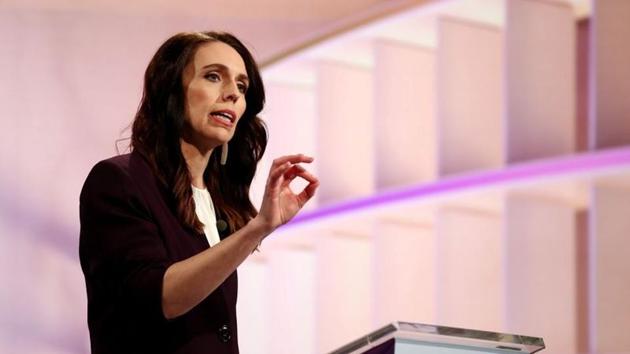 New Zealand Prime Minister Jacinda Ardern participates in a televised debate with National leader Judith Collins at TVNZ in Auckland, New Zealand. (REUTERS) New Zealand Prime Minister Jacinda Ardern participates in a televised debate with National leader Judith Collins at TVNZ in Auckland, New Zealand. (REUTERS)