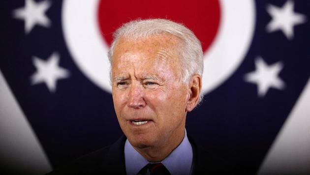 US Democratic presidential candidate Joe Biden delivers remarks at a Voter Mobilization Event campaign stop at the Cincinnati Museum Center at Union Terminal in Cincinnati, Ohio.(REUTERS)