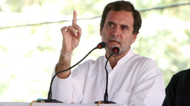 Congress leader Rahul Gandhi put out a graph which showed India ranking lower than its neighbours including Pakistan (88), Nepal (73) and Bangladesh (75). (Photo: Sanjeev Kumar/Hindustan Times) Congress leader Rahul Gandhi put out a graph which showed India ranking lower than its neighbours including Pakistan (88), Nepal (73) and Bangladesh (75). (Photo: Sanjeev Kumar/Hindustan Times)