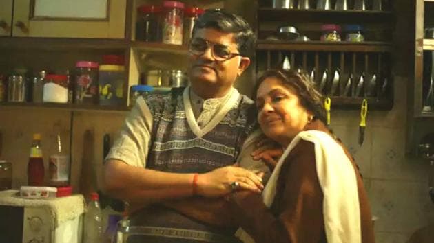 Gajraj Rao with Neena Gupta in a still from Badhaai Ho.