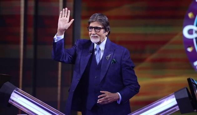 Amitabh Bachchan on the sets of Kaun Banega Crorepati 12.
