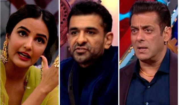 New promos of Bigg Boss 14 Weekend Ka Vaar episode show Jasmin Bhasin accusing Eijaz Khan of intimidation. New promos of Bigg Boss 14 Weekend Ka Vaar episode show Jasmin Bhasin accusing Eijaz Khan of intimidation.