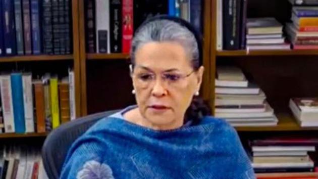 Congress chief Sonia Gandhi has said that the BJP has simultaneously demolished the economy, built painstakingly by the hard work of fellow Indians and the vision of successive Congress governments.(PTI PHOTO.) Congress chief Sonia Gandhi has said that the BJP has simultaneously demolished the economy, built painstakingly by the hard work of fellow Indians and the vision of successive Congress governments.(PTI PHOTO.)