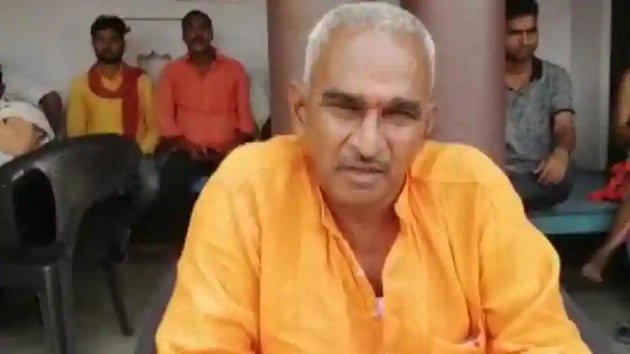 Surendra Singh who represents the Bairia assembly constituency in Ballia was summoned to Lucknow y the BJP leadership in Uttar Pradesh after he came out in support of an alleged murder accused.(ANI)