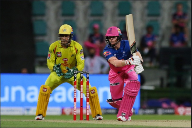 Steve Smith hits a shot. (IPL/Twitter)