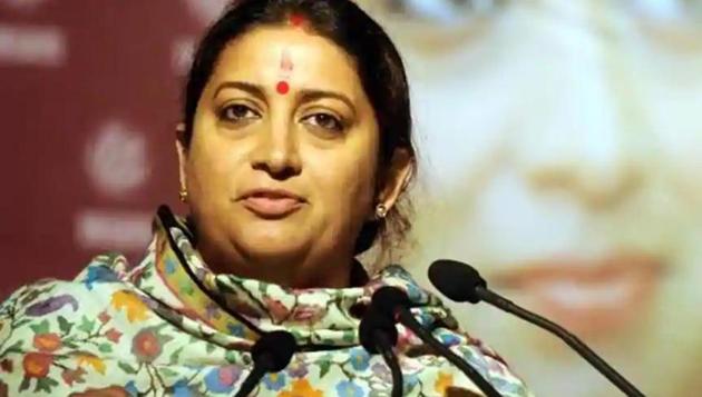 Union minister Smriti Irani (HT photo) Union minister Smriti Irani (HT photo)
