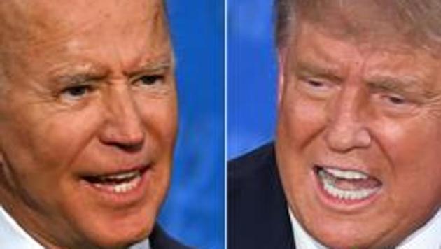 Trump and Biden further sharpened their attacks on each other in rallies in battleground states Nevada and North Carolina on Sunday. (AFP) Trump and Biden further sharpened their attacks on each other in rallies in battleground states Nevada and North Carolina on Sunday. (AFP)