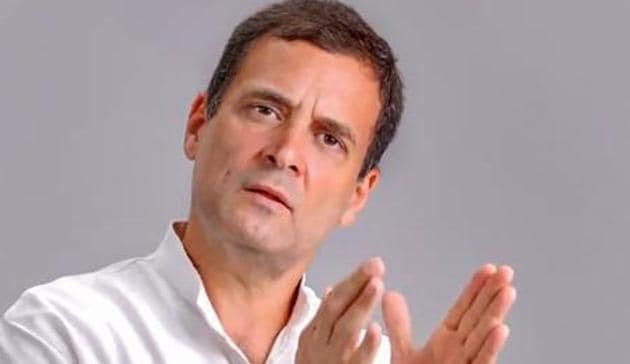 Congress leader Rahul Gandhi is seen speaking in this file photo. Gandhi will start a three-day visit to Wayanad in Kerala from Monday to review the coronavirus pandemic situation.(PTI Photo)