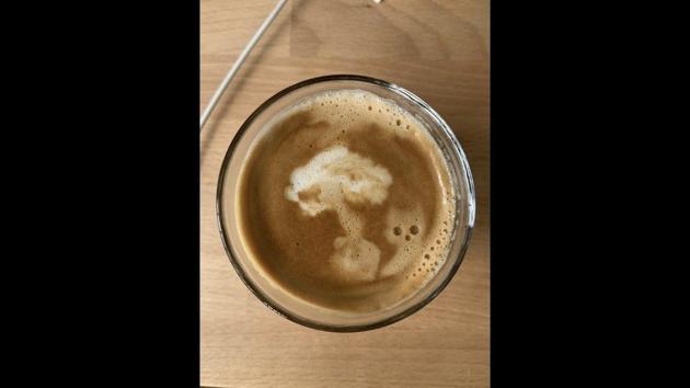 The image shows a cup of coffee. (Twitter/@smartyy) The image shows a cup of coffee. (Twitter/@smartyy)