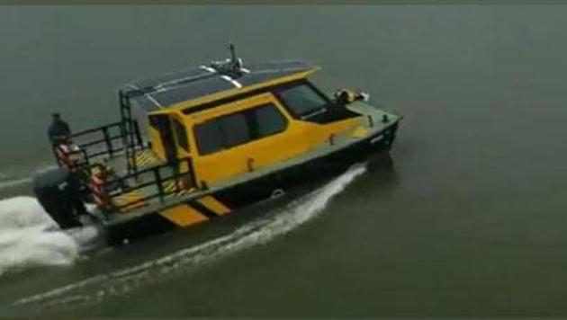 File photo: First-ever water taxi service in Kerala backwaters.(ANI)