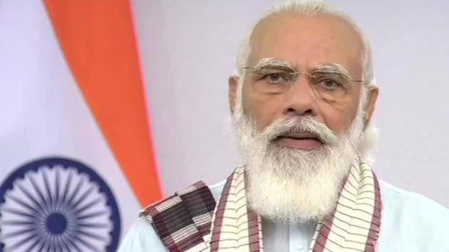 Prime MInister Narendra Modi addressing the nation on Tuesday.(ANI Photo)