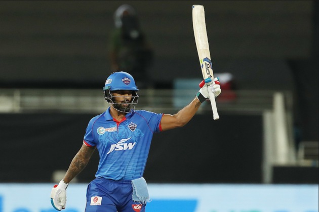 Shikhar Dhawan smashes a ton. (IPL/Twitter)