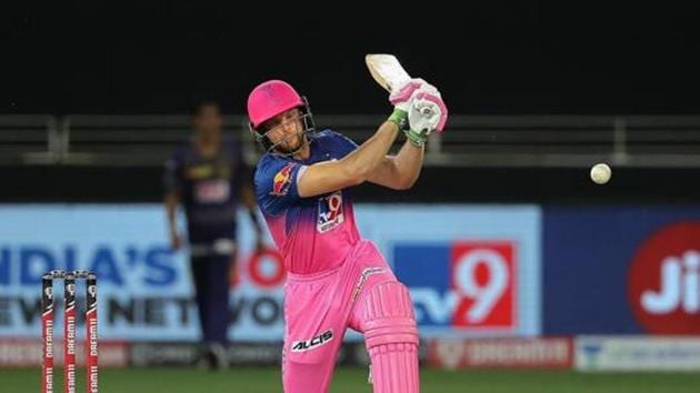 Rajasthan Royals player Jos Buttler plays a shot during the Indian Premier League 2020. (PTI) Rajasthan Royals player Jos Buttler plays a shot during the Indian Premier League 2020. (PTI)