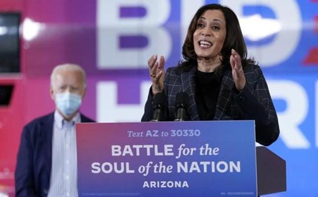 US Democratic Party’s vice-presidential candidate, Kamala Harris on Monday campaigning in Orlando and Jacksonville, stressed on Florida’s importance for the national presidential race and said the state’s voters “are very likely going to decide” the contest. (AP file photo) US Democratic Party’s vice-presidential candidate, Kamala Harris on Monday campaigning in Orlando and Jacksonville, stressed on Florida’s importance for the national presidential race and said the state’s voters “are very likely going to decide” the contest. (AP file photo)