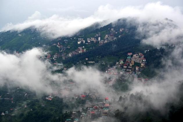 The capital of Himachal Pradesh, Shimla, nestled in the clouds. (HT file photo) The capital of Himachal Pradesh, Shimla, nestled in the clouds. (HT file photo)
