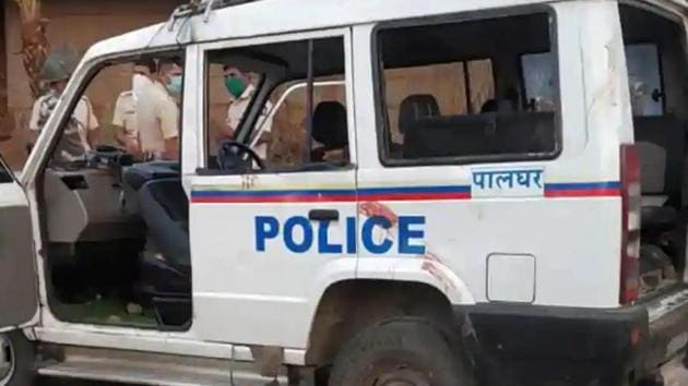 The killing of the two saffron-robed men and their driver in April this year had sparked off national outrage after video clips showed policemen heading to safety inside the police station and leaving the three men at the mercy of hundreds of people who suspected the three were thieves. (HT photo) The killing of the two saffron-robed men and their driver in April this year had sparked off national outrage after video clips showed policemen heading to safety inside the police station and leaving the three men at the mercy of hundreds of people who suspected the three were thieves. (HT photo)