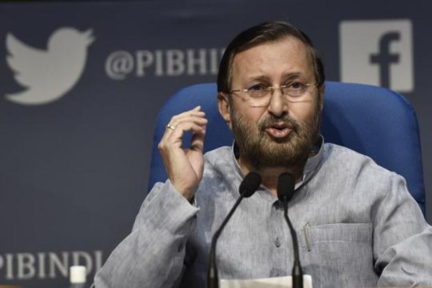 Union minister Prakash Javadekar is seen in this file photo.(Sanjeev Verma/HT Photo) Union minister Prakash Javadekar is seen in this file photo.(Sanjeev Verma/HT Photo)