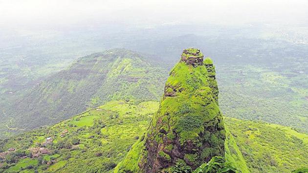Kalavantin Durg as seen from Prabalgad. The reopenings have being decided on in accordance with unlock guidelines.(HT PHOTO) Kalavantin Durg as seen from Prabalgad. The reopenings have being decided on in accordance with unlock guidelines.(HT PHOTO)