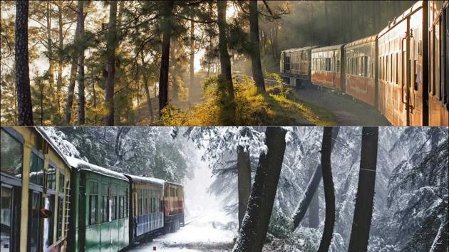 Train services resume on Kalka-Shimla section after seven months(Twitter/Travelsiteindia) Train services resume on Kalka-Shimla section after seven months(Twitter/Travelsiteindia)