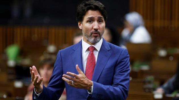 Canada's Prime Minister Justin Trudeau speaks during Question Period in the House of Commons on Parliament Hill in Ottawa, Ontario, Canada on October 21.(REUTERS)