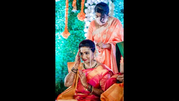Friends and relatives are learning to do hair and make-up, even décor, usually with a little assistance from YouTube videos. (Photo courtesy Yatharth Joshi)