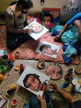 And so the artists have shifted mediums. They’re now putting their messages on canvas, in acrylic, and retailing their art via social media, for use in home and office spaces. (ht photo)