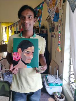 Each piece is sold with a note on the painter. “Since June, we’ve sold about 200,” says Aditi Patkar. “The prices vary depending on size and complexity, but generally range from Rs 2,000 to Rs 3,000.” Half the proceeds from each artwork go to the artist, the other half go towards collective expenses. (ht photo)