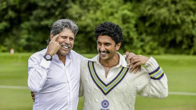 Ranveer Singh with Kapil Dev during 83 shoot days in England. Ranveer Singh with Kapil Dev during 83 shoot days in England.
