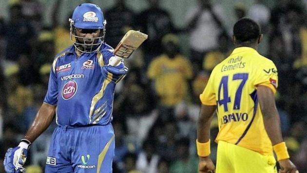File image of Dwayne Bravo and Kieron Pollard. (IPL) File image of Dwayne Bravo and Kieron Pollard. (IPL)