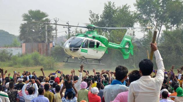 An election campaign rally in Kaimur district ahead of Bihar Assembly Elections 2020.(PTI)