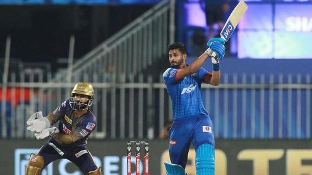 Photo of Shreyas Iyer, Dinesh Karthik from 16th IPL 2020 match in Sharjah (IPL/Twitter) Photo of Shreyas Iyer, Dinesh Karthik from 16th IPL 2020 match in Sharjah (IPL/Twitter)