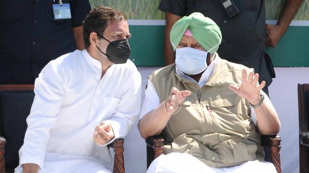 Congress leader Rahul Gandhi with chief minister Capt Amarinder Singh during his recent visit to Punjab. The CM took on the BJP leadership on their “selective politics and selective outrage” charge against the Gandhis. (HT file photo) Congress leader Rahul Gandhi with chief minister Capt Amarinder Singh during his recent visit to Punjab. The CM took on the BJP leadership on their “selective politics and selective outrage” charge against the Gandhis. (HT file photo)