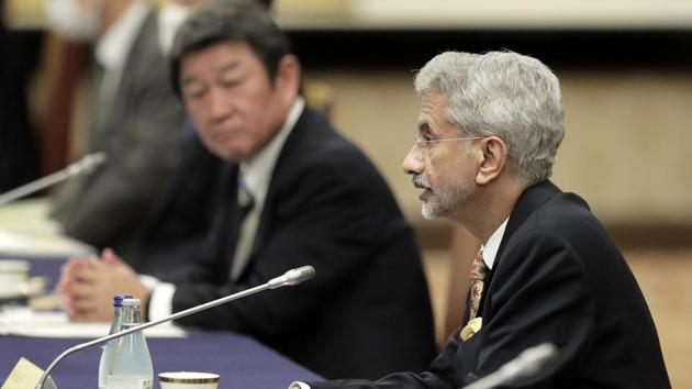 Subrahmanyam Jaishankar, India's foreign minister, speaks during the Quadrilateral Security Dialogue (Quad) ministerial meeting in Tokyo, Japan (Bloomberg) Subrahmanyam Jaishankar, India's foreign minister, speaks during the Quadrilateral Security Dialogue (Quad) ministerial meeting in Tokyo, Japan (Bloomberg)